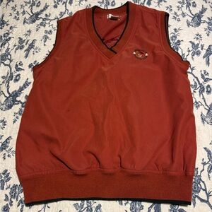 Women's Red V-Neck Sweater Vest